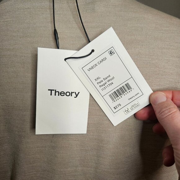 Theory Regal Wool Cardigan Sweater XXL 2XL NWT - Picture 6 of 10